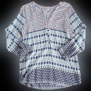 Stitch Fix Tunic Top Blue Ginger Small